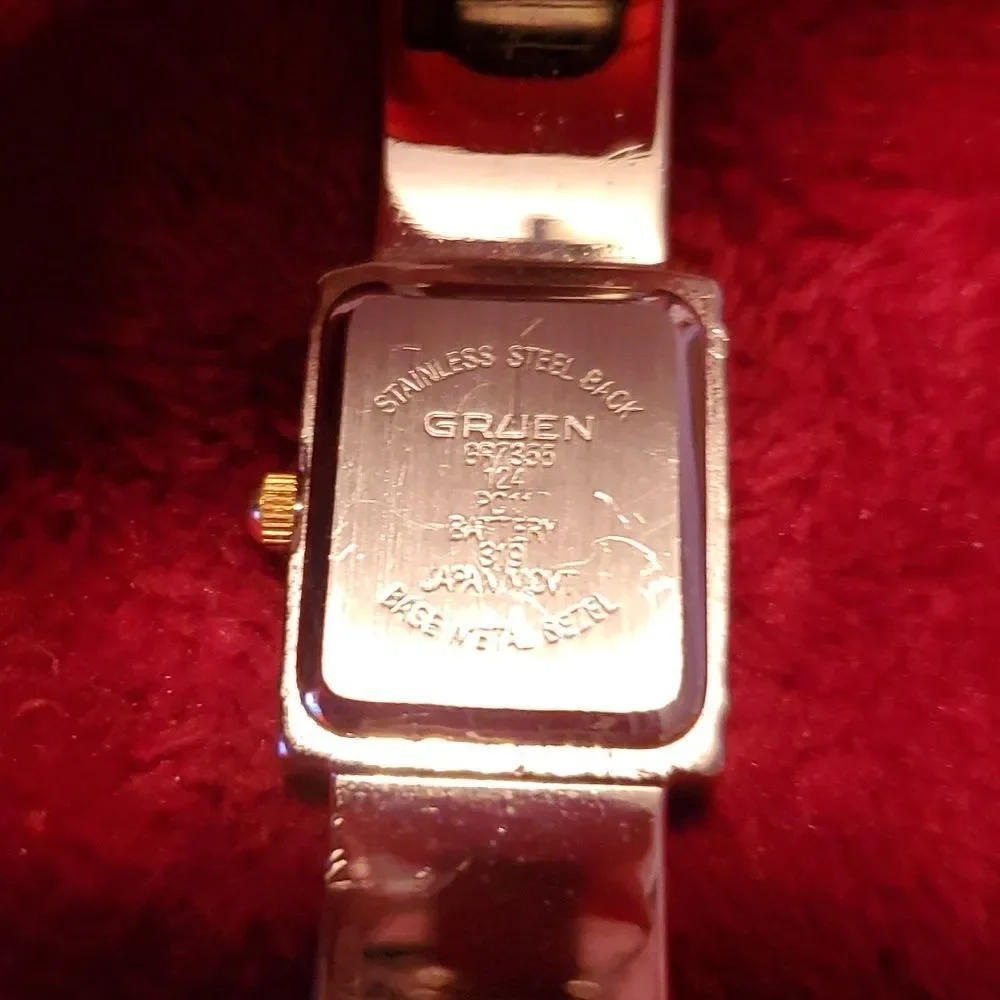 Gruen GR7855 Bangle Clamp Bracelet Watch Atlas Roman Numerals Band Looks Tiffany